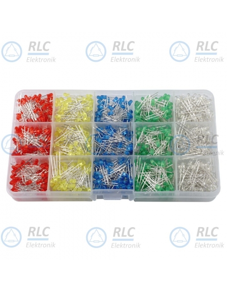 Zestaw 1000szt diod LED 3mm matowych Zestaw 1000szt diod LED 3mm matowych