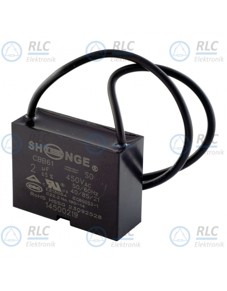 Kond. rozruchowy 2uf 450VAC 5% CBB61 SHENGE