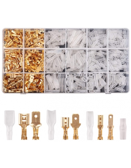 Zestaw 600szt konektorów 2.8, 4.8, 6.3mm Zestaw 600szt konektorów 2.8, 4.8, 6.3mm