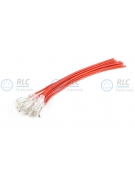 Kabel z konektorem żeńskim 6.3mm czerwony - [10szt]