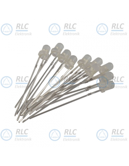 Dioda LED biała mat 3mm - [10szt]