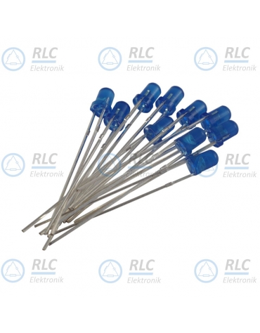 Dioda LED niebieska mat 3mm - [10szt]