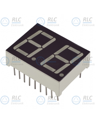 Wyświetlacz LED 2-cyfry 14,22mm czerwony W.A